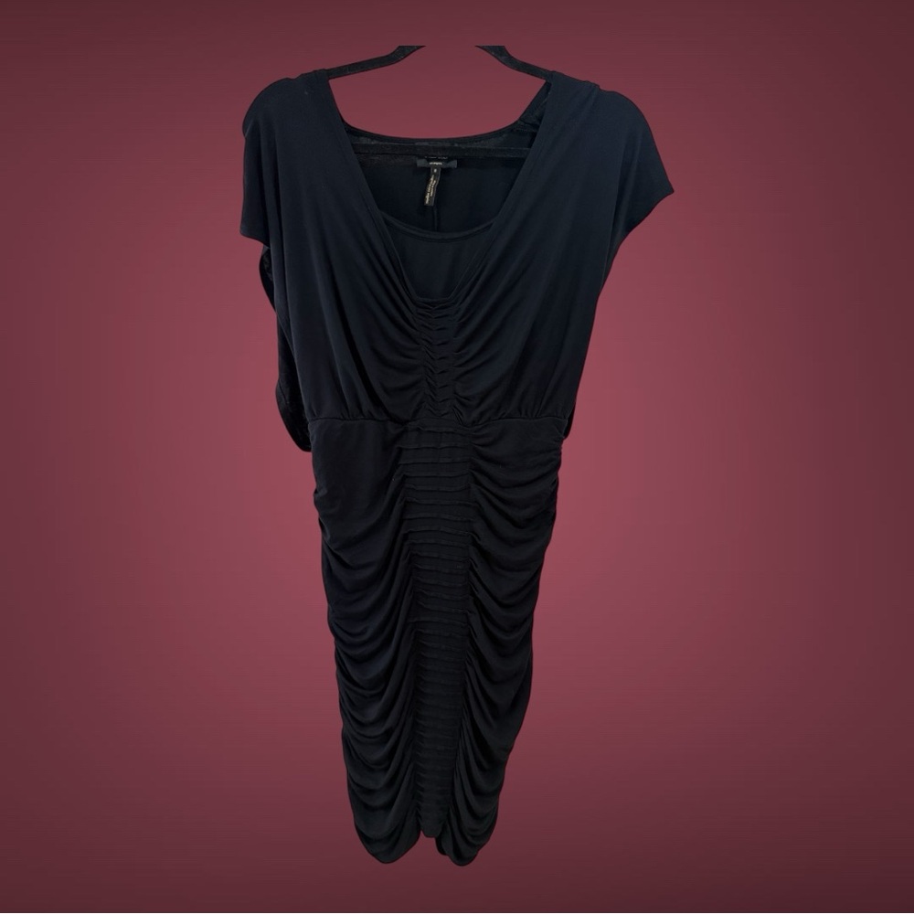 Laundry By Shelli Segal Black Sheath Dress with Dolman Sleeves